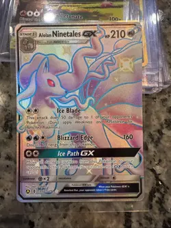 Pokemon Alolan Ninetales GX TCG Full Art SV53/SV94 NM Hidden Fates Shiny Vault - Image 1