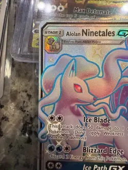 Pokemon Alolan Ninetales GX TCG Full Art SV53/SV94 NM Hidden Fates Shiny Vault - Image 2