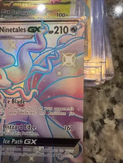 Pokemon Alolan Ninetales GX TCG Full Art SV53/SV94 NM Hidden Fates Shiny Vault - Image 3