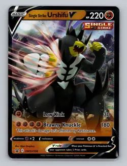 Single Strike Urshifu V SWSH106 Black Star Promo Pokemon Card NM Sword & Shield - Image 1