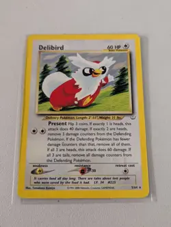 Delibird #5/64 Holo - Neo Revelation 2000 Pokemon Card TCG - HP - Image 1