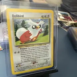 Pokemon TCG Delibird Neo Revelation Holo Card 5/64 Rare MP Vintage WOTC - Image 1