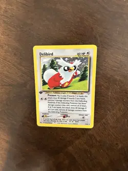 Pokemon TCG Delibird Neo Revelation Holo Card 5/64 1st Edition - Image 1