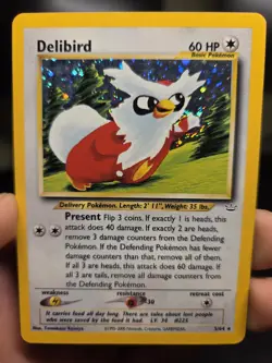 NM Delibird 5/64 Neo Revelation Holo Pokemon Card TCG UK WOTC - Image 1