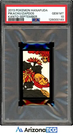 Pokemon 2013 Pikachu Zapdos Hanafuda Kanto-September GEM MT PSA 10 - Image 1