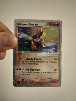 Pokemon TCG Hitmonchan EX Ruby and Sapphire Holo Ultra Rare Card 98/109 - Image 1