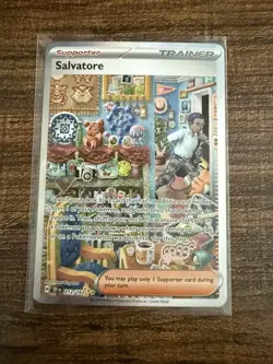 Salvatore SIR 212/162 Pokemon Card- Near Mint- Temporal Forces - Image 1