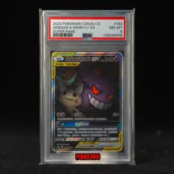 Gengar & Mimikyu GX SR CSM2bC-163/150 Pokemon Card Chinese PSA 8 #1 - Image 1