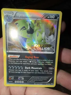 Pokemon TCG Tyranitar STAFF Fates Collide Prerelease Promo XY130 🔥 - Image 1