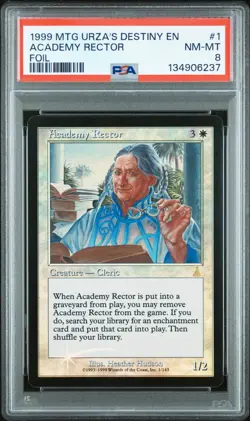 MTG Academy Rector Urza’s Destiny Foil PSA 8 - Image 1
