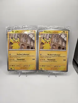 2x Pokemon TCG Promo Oversized Card - Pikachu at the Museum (Sealed) - UK - Image 1