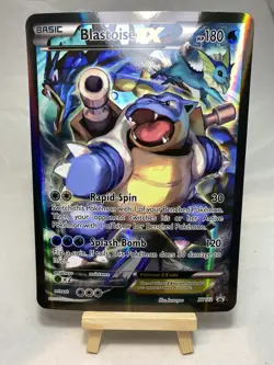 Pokemon TCG Blastoise EX Card 2016 XY122 Jumbo Oversized Black Star Promo MP/HP - Image 1