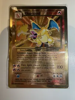 Pokemon TCG Charizard 4/102 Celebrations Gold Metal Card - Image 1