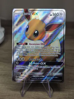 Pokemon Sun and Moon Promo Eevee GX SM242 Holo Full Art NM - Image 1