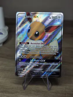 Pokemon Sun and Moon Promo Eevee GX SM242 Holo Full Art NM - Image 5