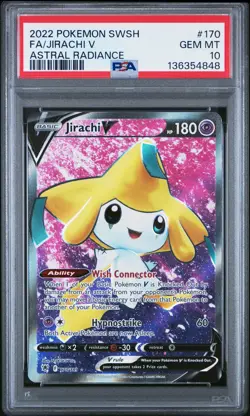 2022 POKEMON SWORD & SHIELD ASTRAL RADIANCE #170 FULL ART/JIRACHI V PSA 10 - Image 1
