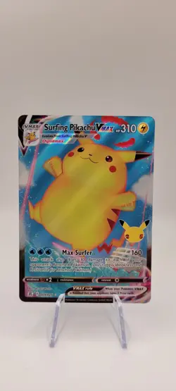 Surfing Pikachu VMAX 009/025 Celebrations Full Art Ultra Rare Pokemon Card NM - Image 1