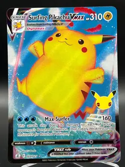 Surfing Pikachu VMAX - 009/025 - Ultra Rare - Celebrations - Pokemon Card - NM/M - Image 1
