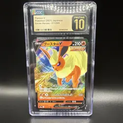 🔥🔥 CGC 10 Pristine Flareon V 011/069 RR Eevee Heroes s6a Japanese Pokemon Card - Image 1