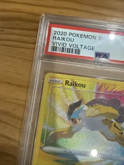 Pokemon Vivid Voltage Raikou 50/185 Amazing Rare Sword & Shield PSA 9 MINT - Image 2