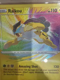 Pokemon Vivid Voltage Raikou 50/185 Amazing Rare Sword & Shield PSA 9 MINT - Image 2