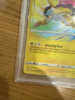 Pokemon Vivid Voltage Raikou 50/185 Amazing Rare Sword & Shield PSA 9 MINT - Image 5