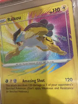 Pokemon Vivid Voltage Raikou 50/185 Amazing Rare Sword & Shield PSA 9 MINT - Image 3