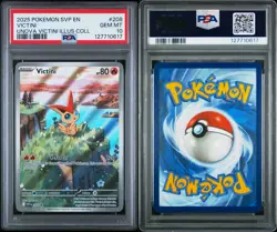 2025 Pokemon SVP Black Star Promo Victini #208 Unova Illus Coll PSA 10 ! - Image 3
