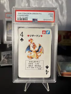 Charizard Pokemon Card 4 Of Clubs 1996 Red Playing Cards #006 PSA 7 NEAR MINT - Image 1