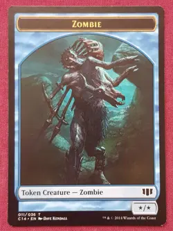 Magic The Gathering COMMANDER 2014 C14 KRAKEN ZOMBIE token card MTG - Image 2