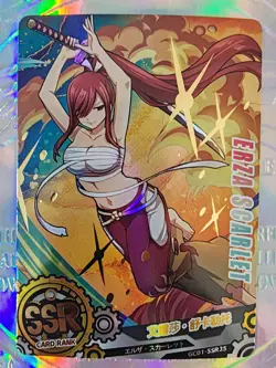 Card Goddess Fairy Tail Erza Scarlet Sexy Holo Oil - Image 1