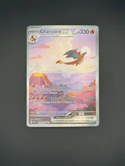 Pokemon TCG Charizard EX Scarlet & Violet 151 Card 199/165 Sir NM/M Condition - Image 1