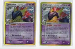 Pokemon TCG Typhlosion EX Dragon Frontiers Holo Rare Card 12/101 LOT OF 2 NM - Image 1