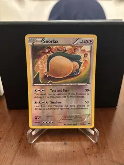 Pokemon TCG Snorlax 77/124 Reverse Holo XY Fates Collide MP - Image 1