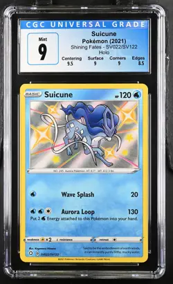 Suicune SV022/SV122 Shiny Vault Holo Shining Fates Pokemon CGC 9 Mint - Image 1