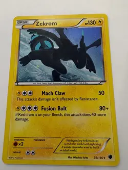 Pokemon TCG Zekrom B&W Plasma Freeze 39/116 Rare Cosmos HOLO - Image 2