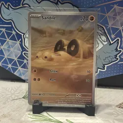 Pokemon Card Sandile 216/198 Scarlet And Violet Base Illustration Rare NM - Image 1