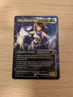 MTG Final Fantasy Yuna, Hope of Spira CHOCOBO TRACK FOIL Borderless FIN 0571 NM - Image 1