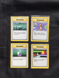 Pokemon Cards: Shadowless Base Set 28 Card Non-Holo Lot - Image 5