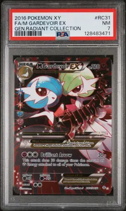 2016 POKEMON XY GENERATIONS RADIANT COLL #RC31 FULL ART/M GARDEVOIR EX PSA 7 - Image 1