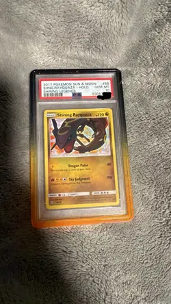 2017 POKEMON SUN & MOON SHINING LEGENDS #56 SHINING RAYQUAZA-HOLO PSA 10 READ⬇ - Image 1
