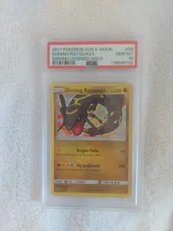 2017 POKEMON SUN & MOON SHINING LEGENDS #56 SHINING RAYQUAZA-HOLO PSA 10 - Image 1