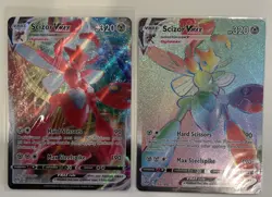 Pokemon Scizor VMAX Secret Rare Holo Darkness Ablaze 2 Card Lot - Image 1