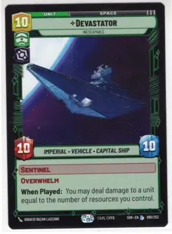 Star Wars Unlimited Card SOR90 - Devastator - Image 1