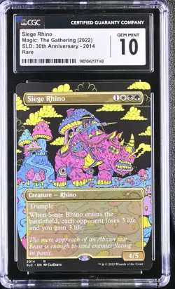 SIEGE RHINO Secret Lair Rare 30th Anniversary CGC 10 MTG [Nostalgium] - Image 1