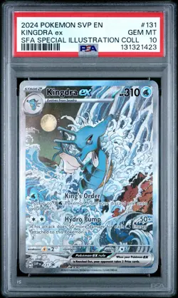 Pokemon Kingdra ex SFA Special Illustration Coll. Promo SVP EN 131 PSA 10 - Image 1