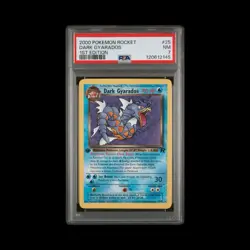 2000 Pokemon 1st Edition Team Rocket Dark Gyarados 25/82 PSA 7 NM (1) - Image 1