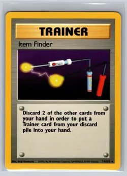 Pokemon TCG Base Set Trainer Item Finder Rare Card 74/102 - Image 1