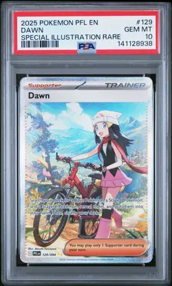 2025 POKEMON PFL EN-PHANTASMAL FLAMES SPECIAL ILLUSTRATION RARE #129 DAWN PSA 10 - Image 1