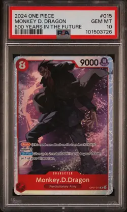 2024 ONE PIECE OP07-500 YEARS IN THE FUTURE #015 MONKEY D. DRAGON PSA 10 - Image 1